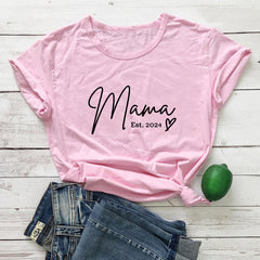 Mama Est. 2024 Unisex Cotton T-Shirt for Mother's Day