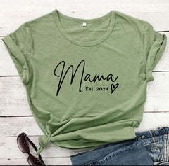 Mama Est. 2024 Unisex Cotton T-Shirt for Mother's Day