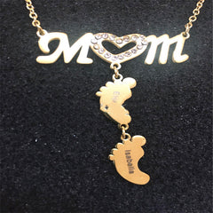 Personalized Mother's Day Stainless Steel Name Necklace