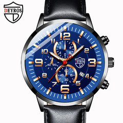 DEYROS Luminous Calendar Quartz Watch for Men