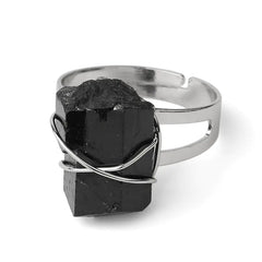 Natural Crushed Stone Crystal Ring - Personalized Design