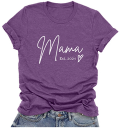 Mama Est. 2024 Unisex Cotton T-Shirt for Mother's Day