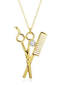 Edward Scissorhands Scissors Comb Necklace