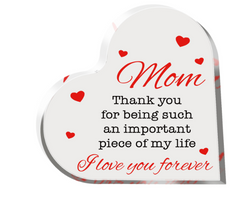 Acrylic Heart Plaque for Mother's Day Gift (1 Piece)