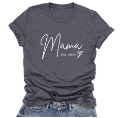 Mama Est. 2024 Unisex Cotton T-Shirt for Mother's Day