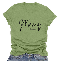 Mama Est. 2024 Unisex Cotton T-Shirt for Mother's Day