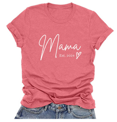 Mama Est. 2024 Unisex Cotton T-Shirt for Mother's Day