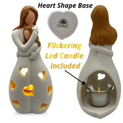 LED Candle Holder Resin Decoration Statue for Mother's Day