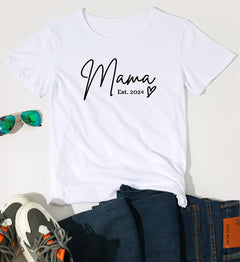 Mama Est. 2024 Unisex Cotton T-Shirt for Mother's Day