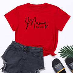 Mama Est. 2024 Unisex Cotton T-Shirt for Mother's Day