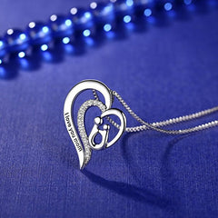 S925 Silver Minimalist Heart Necklace for Mother's Day