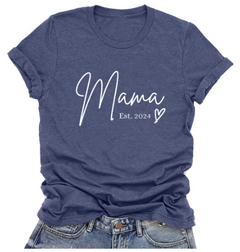 Mama Est. 2024 Unisex Cotton T-Shirt for Mother's Day