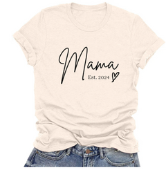 Mama Est. 2024 Unisex Cotton T-Shirt for Mother's Day