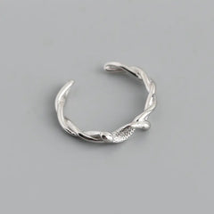 Fashionable Twisted Rope Snake Ring