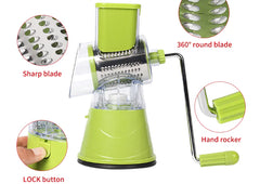Multi-Functional Hand-Crank Vegetable Cutter and Grater