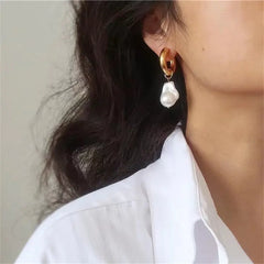 Baroque Pearl Drop Earrings