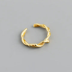 Fashionable Twisted Rope Snake Ring