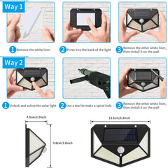 100 LED Solar Lights with Motion Sensor for Garden