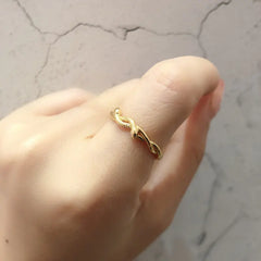 Fashionable Twisted Rope Snake Ring