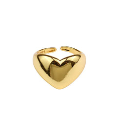 Trendy Creative Gold Ring with Love Design