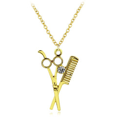 Edward Scissorhands Scissors Comb Necklace