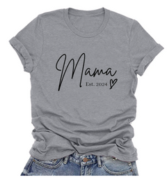Mama Est. 2024 Unisex Cotton T-Shirt for Mother's Day