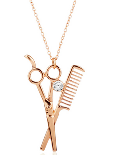 Edward Scissorhands Scissors Comb Necklace