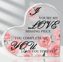 Heart Acrylic Table Decor – Mother's & Father's Day