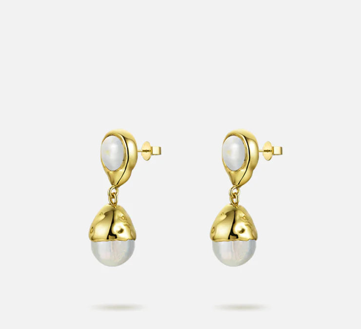 Long Shaped Water Drop French Earrings