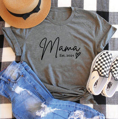 Mama Est. 2024 Unisex Cotton T-Shirt for Mother's Day