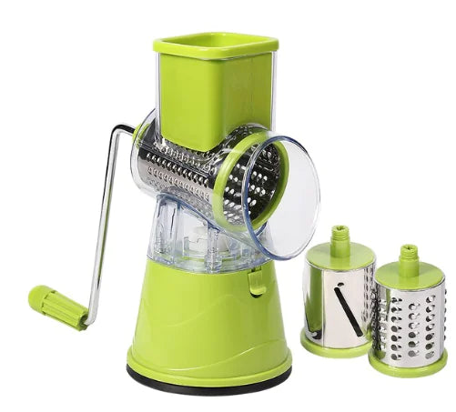 Multi-Functional Hand-Crank Vegetable Cutter and Grater