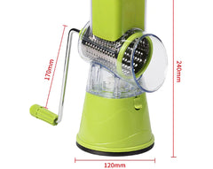 Multi-Functional Hand-Crank Vegetable Cutter and Grater