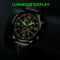 DEYROS Luminous Calendar Quartz Watch for Men
