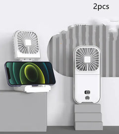 Mini Portable Neck & Hand Fan, USB Rechargeable