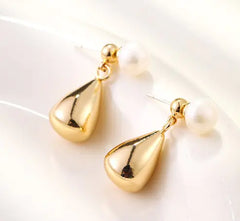 Long Shaped Water Drop French Earrings
