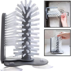 Bottle Cleaning Brush with Double Rotating Bristles