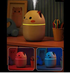 Cute Cat Air Humidifier – Ultra-Silent USB Aromatherapy & LED Cool Mist for Home, Office, Bedroom, and Car